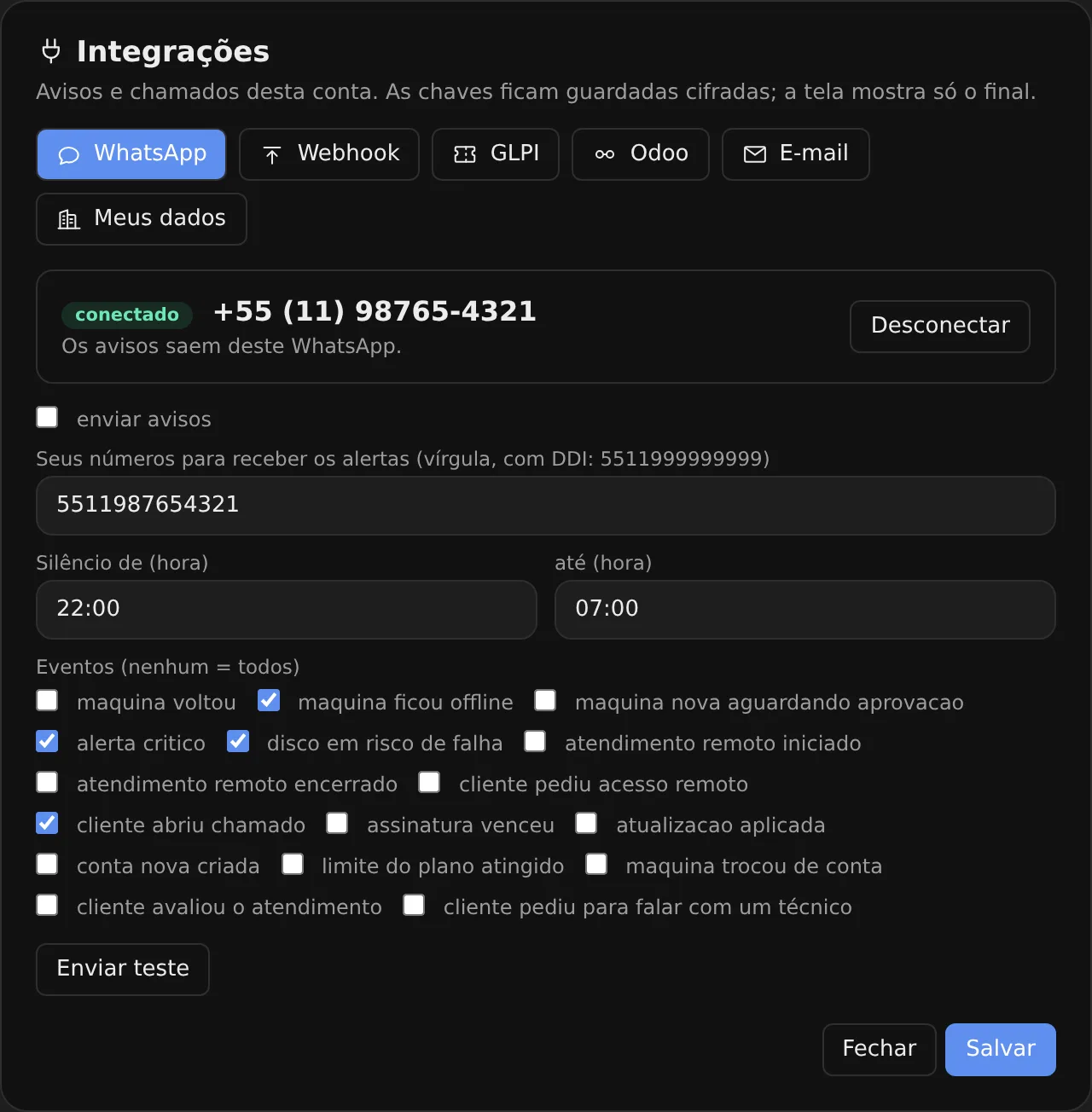 WhatsApp conectado